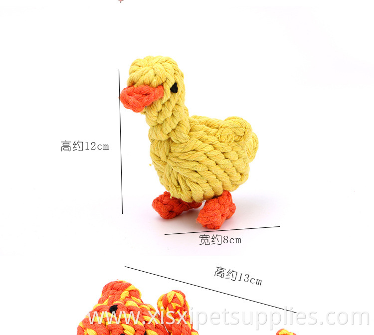 animal shape cotton rope dog chew cleaning teeth toy for pet